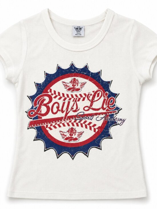 Boys Lie Tops - GRAPHIC BOYS  LIE SPORTY SPICE BABY TEE SHIRT NUMBER WITH  SHINY STUDS